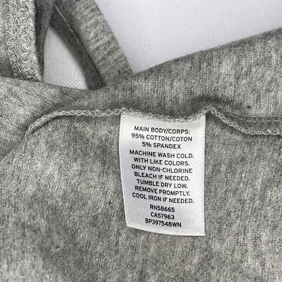 BP Square Neck Tank/Bodysuit, Heather Gray, 3X - Picture 6 of 7